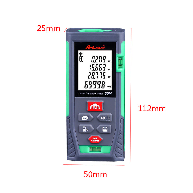 50M/70M Digital Handheld Laser Distance Meter Range Finder Measure