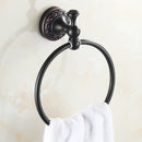 Antique Black Space Copper Towel Ring Holder Bathroom Wall Mounted Rack Hanger