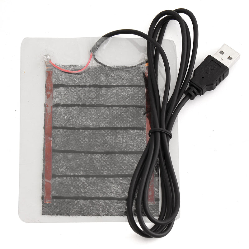 5pcs DC 5V 2.5W Black USB Heated Plate Warmer For Gloves Mouse Pad