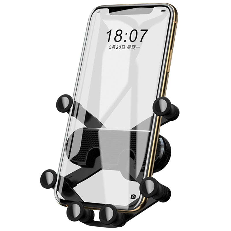 Bakeey Mini Gravity Linkage Automatic Lock Air Vent Car Phone Holder Car Mount For 4.0-6.5 Inch Smart Phone iPhone 11