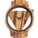 Deffrun Transparent Creative Wooden Wrist Watch Unique Design Men Quartz Watch