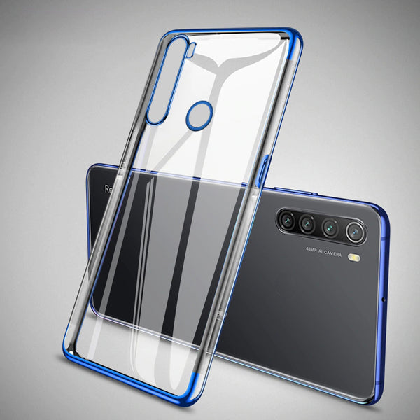 Bakeey Plating Shockproof Transparent Ultra-thin Soft TPU Protective Case for Xiaomi Redmi Note 8T