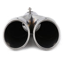 Universal Silver Double Outlet Exhaust Muffler Tip End Tail Pipe