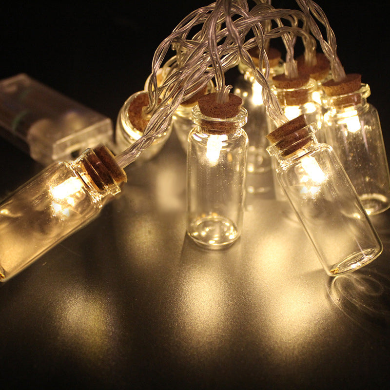 KCASA 1.2M 10 LED Glass Bottles String Lights LED Fairy Lights for Festival Christmas Halloween