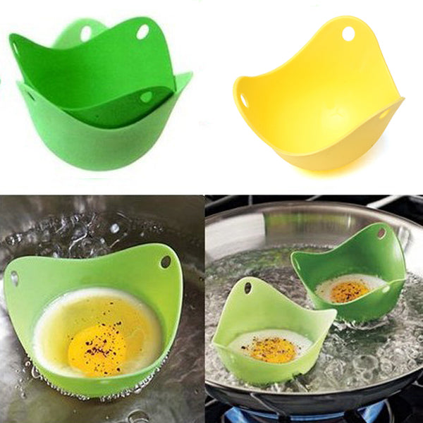 Silicone DIY Egg Poacher Cook Poach Pods Kitchen Baking Cookware Poached Cup Egg Boiler