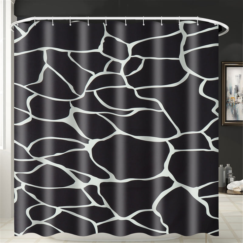 Marble Shower Curtain Waterproof Bathroom Bath Mat Set Rug Toilet Lid Covers A Shower Curtain