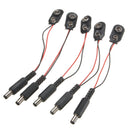 5PCS T-type 9V DC Battery Power Cable Cylinder Jack Connector