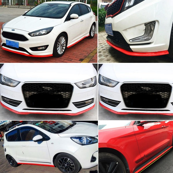 2.5M X4.5CM Car Front Lip Bumper Strip Spoiler Skirt Rubber Protector