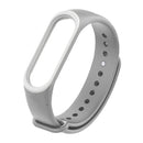 Double Color Watch Band Silicone Strap Replacement for Xiaomi Miband 3