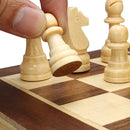 Wood Chess Wooden Magnetic Board Hand Crafted Folding Chessboard Travel Game Set