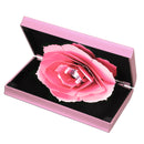 Folding Rotating Rectangle Rose Ring Box Birthday Valentine's Day Jewelry Box