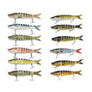 ZANLURE 6PC Fishing Lure 8 Segments Hard Bait 13cm/19g Artificial Lifelike Swimbait with Hook Pike