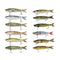 ZANLURE 6PC Fishing Lure 8 Segments Hard Bait 13cm/19g Artificial Lifelike Swimbait with Hook Pike