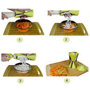 Vegetable Spiral Slicer Peeler Redesigned Handle With 4 Blade Veggie Julienne Slicer Cutter
