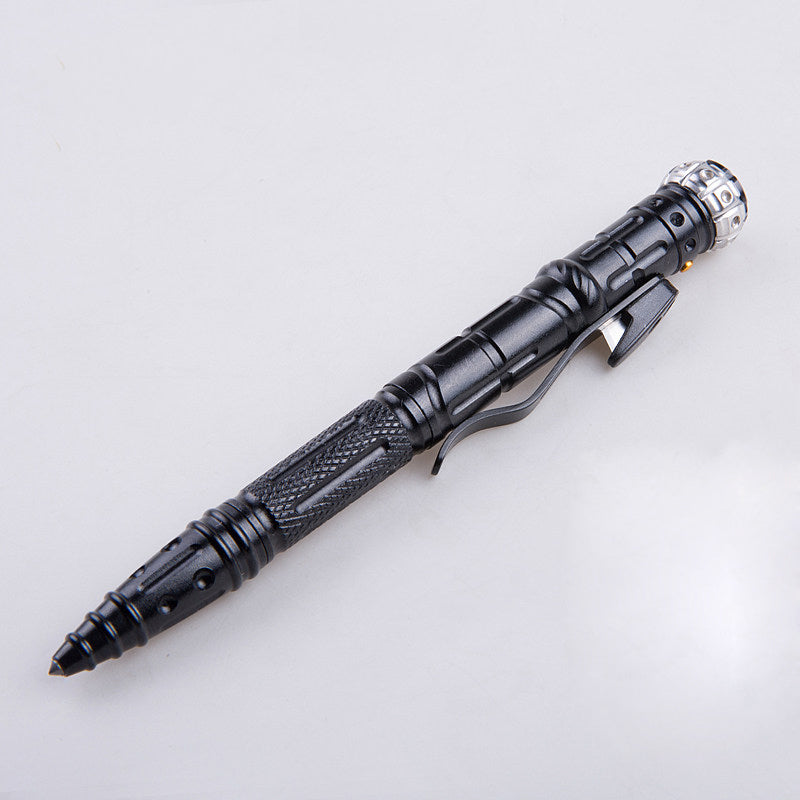 FREE SOLDIER AI0146 Mini Pen Shape Tactical Flashlight EDC Glass Breaker Flashlight Screwdriver Whistle Lighter For Outdoor Camping Hunting
