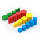 Kids Montessori Wooden Sensory Toys Baby Early Educational Development Practice Colorful Cylinder Toys Gift