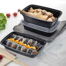 10Pcs 750ml Meal Prep Container Set Plastic Food Storage Reusable Lids Lunch Boxes