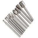 Drillpro RB2 10pcs HSS Router Bit Burr For Dremel and Rotary Engraving Wood Working Tool
