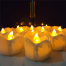 12 Pcs/Lot Led Yellow Flicker Drop Tear Candle Tealight Electronic Flameless Candle Decorations