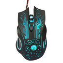 HXSJ H700 Fire Bird 6D 5500 DPI Colorful Backlight Wired Portable Optique Gaming Mouse