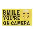 5Pcs Smile You're On Camera Self-adhensive Video Alarm Safety Camera Stickers Sign Decal