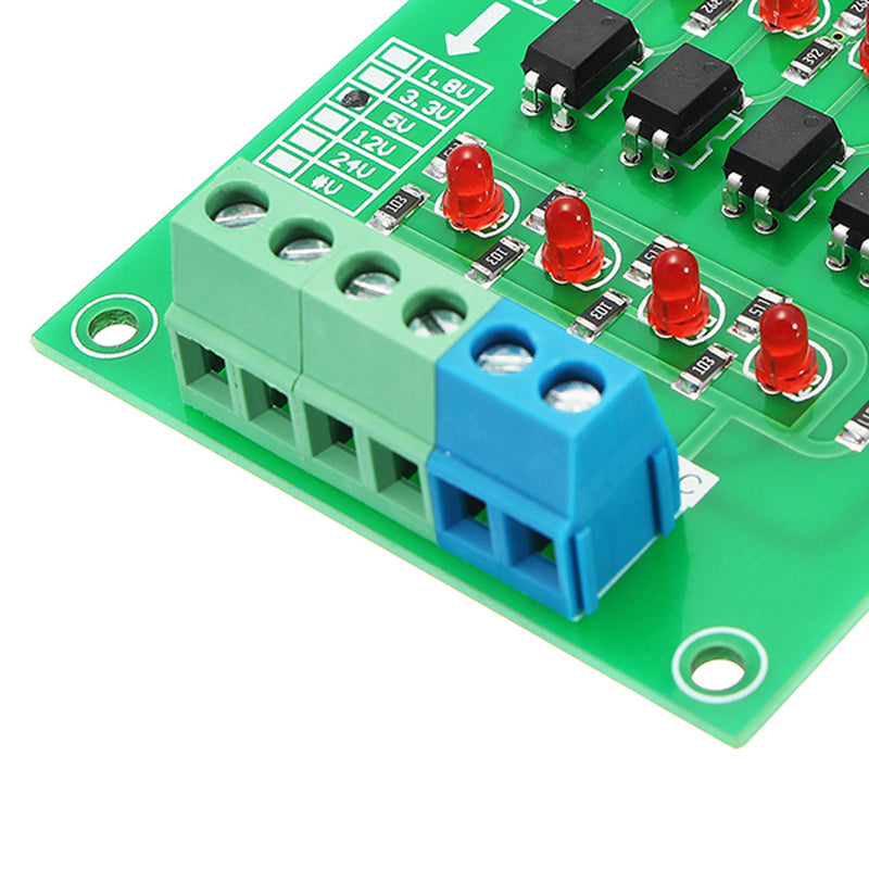 5Pcs 24V To 5V 4 Channel Optocoupler Isolation Board Isolated Module