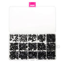 Suleve MXCH 480Pcs M3/M4/M5 Carbon Steel Screw 10.9 Grade Hex Socket Flat Head Bolt Nut Assorment