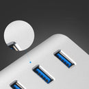 Rocketek HUB-3PC2 Aluminum USB 3.0 Hub SD / TF Card Reader USB Adapter for Phone Camera Printer U Disk