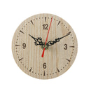 12cm Round Wooden Table Clock Battery Powered Office Home Living Room Decor
