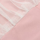 Mediterranean Blockout Double Layer Bridal Lace Sheer Eyelet Curtains Pink White