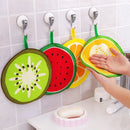 Honana Fruit Pattern Towel Absorbent Cloth Kitchen Towel Handkerchief Quick-Dry Cleaning Dish Cloth