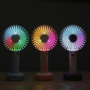 Loskii HF-202 Portable Desktop Handheld Doughnut Design Base LED Night Fan