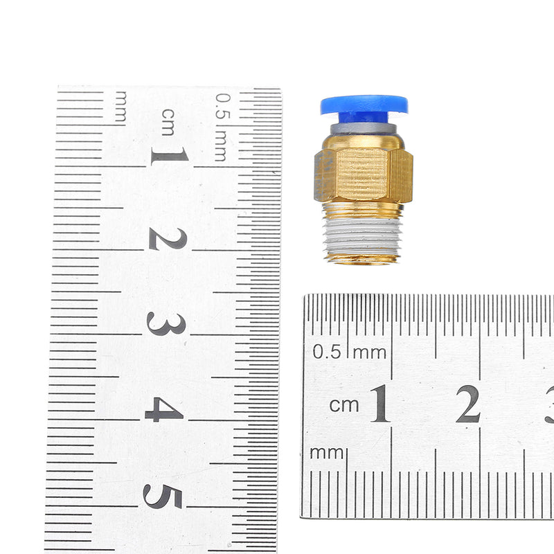 1.75mm/3mm Brass Pneumatic Connector Quick Joint For 3D Printer J-head Remote Extruder