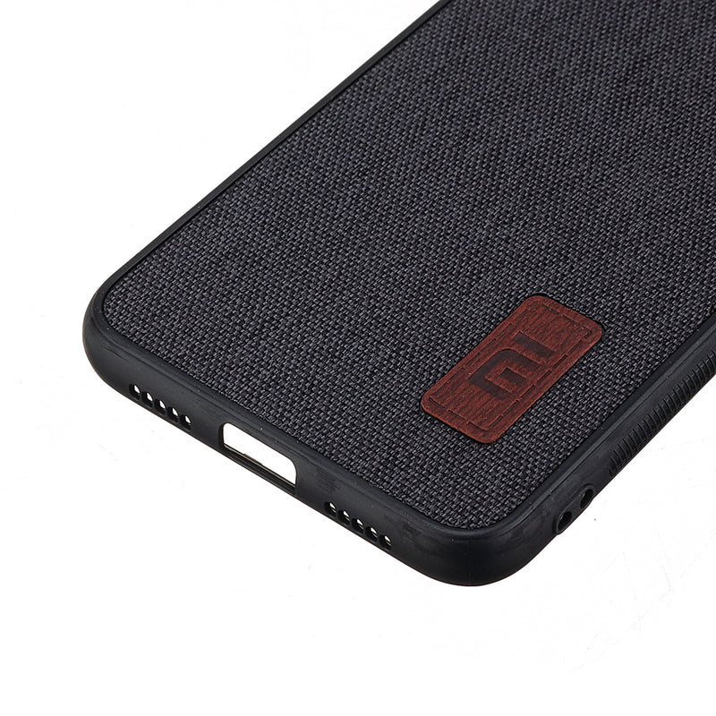 Bakeey Luxury Fabric Splice Soft Silicone Edge Shockproof Protective Case For Xiaomi Mi9 SE