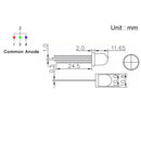 50PCS Frosted 10mm RGB LED Diode Lights Common Anode 20mA Tricolor Diffused Round Light-Emitting Lamp