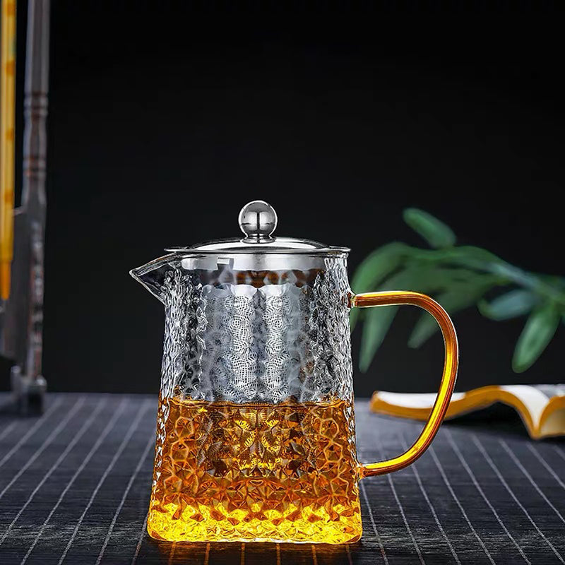 750ml Clear Glass Teapot Stainless Infuser & Lid Steeping Tea Flower Tea Pot