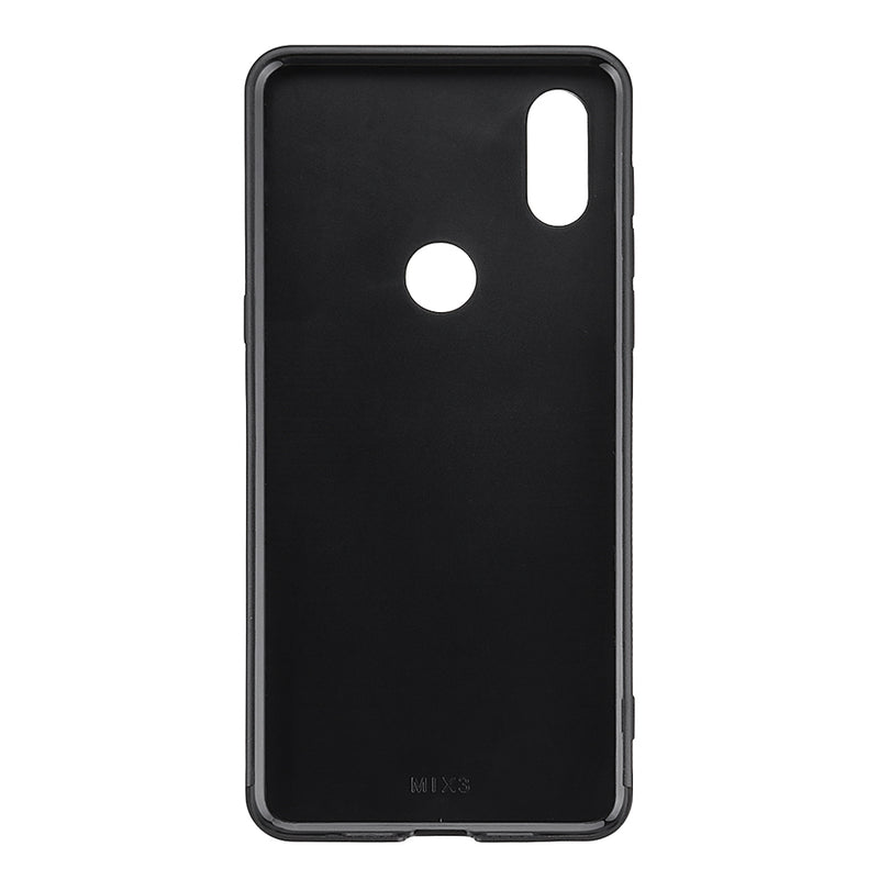 Bakeey Luxury Shockproof Soft Silicone PU Leather Tempered Glass Protective Case For Xiaomi Mi MIX 3