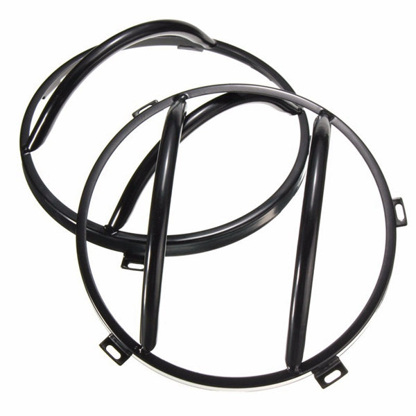 2pcs Headlight Iron Cover Turn Signal Light GrillE-mounted For Jeep Wrangler JK 2007-2015