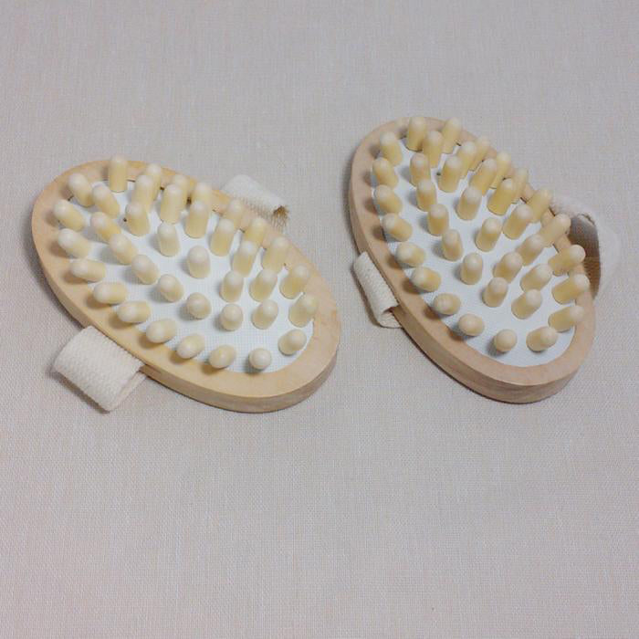 Honana BX Hand-Held Natural Wood Wooden Cleaning Brush Massager Body Bath Brush