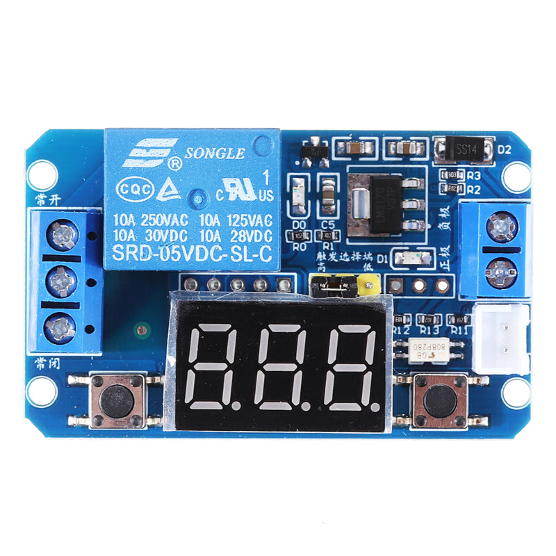5V Trigger Time Delay Relay Module with LED Digital Display  0-999s 0-999min 0-999H Work-delay/Delay-work