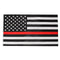 Thin Red Line Stripe American Flag Respect and Honor Banner Law Enforcement Grommets