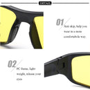 Suleve G01 Unisex Night Driving Glasses Anti Glare Night Vision Driver Safety UV Protection Sunglasses