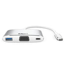 EAGET CH12 Multi-function Type-C to USB 3.0 VGA and Type-C Charging Hub USB Docking Station