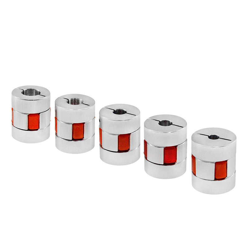 TWO TREES 2PCS 5*5 / 5*8 / 6.35*8mm Aluminium Plum Blossom Flexible Coupling for 3D Printer