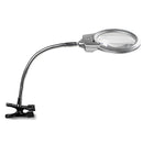 Clip Type Magnifier W/ LED Light Reading Handle Magnifying Glass Flexible Metal