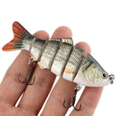 Proberos Multi-jointed Bass Fishing Bait Swimbait Lure 6 Sections Bait