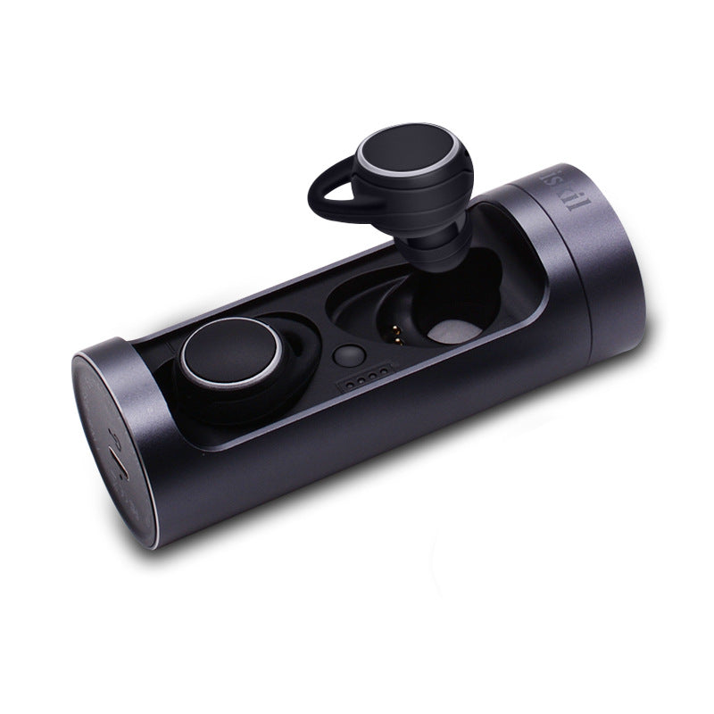 [True Wireless] Portable Dual bluetooth Earphone Ratation Open Waterproof Stereo with Charging Case
