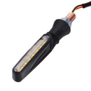 4pcs 15LED Flowing Turn Signal Lights Indicators White&Amber Blinker Motorcycle Universal