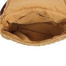 Woman Straw Rattan Crossbody Bag Vintage Handmade Shoulder Pack Handbag