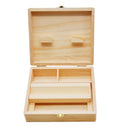 Natural Pine Stash Box Handmade Rolling Tray Saving Box Jewelry Storage Box